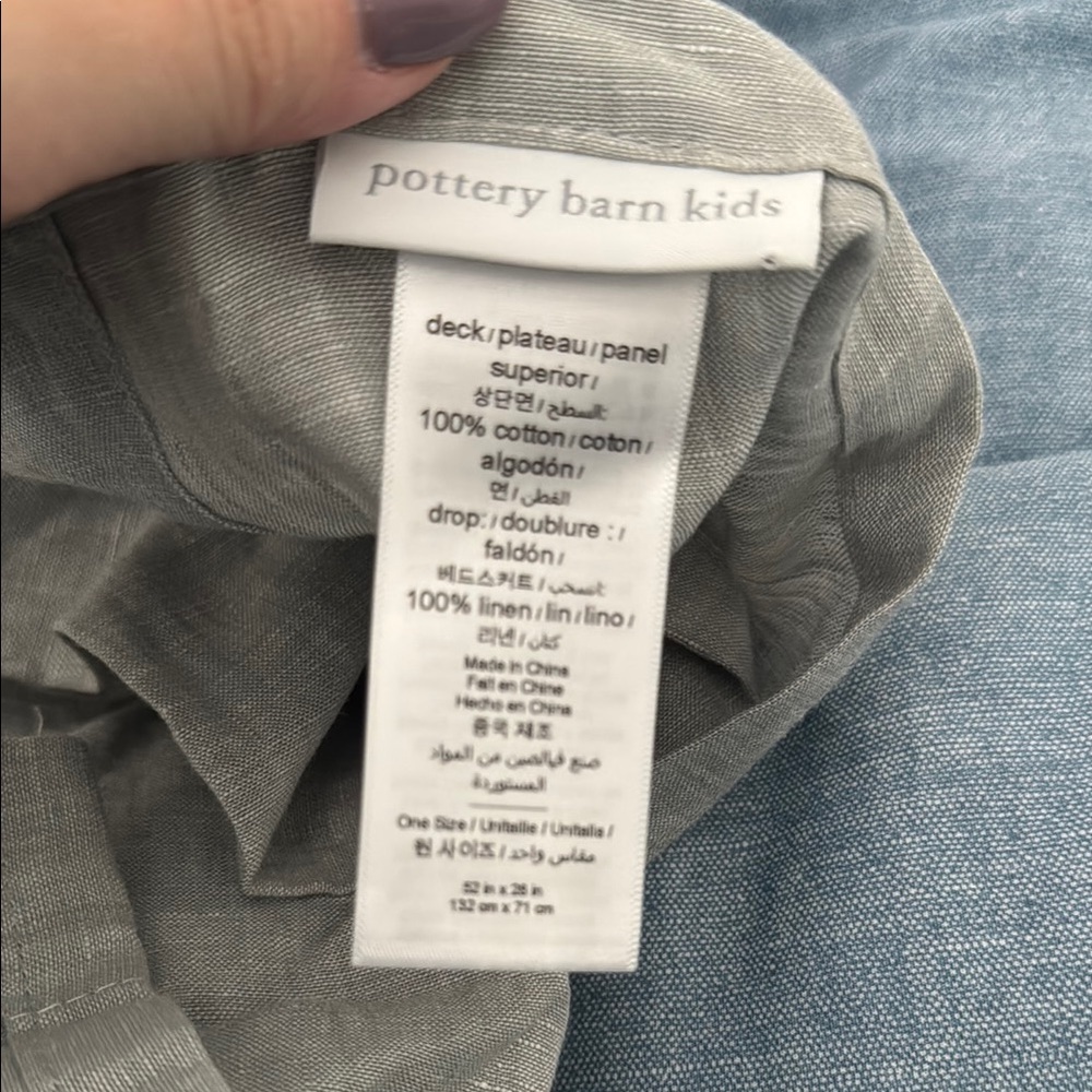 Pottery Barn Kids Gray Linen Panel